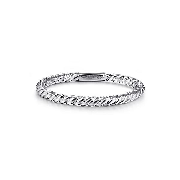 14K White Gold Twisted Rope Stackable Ring Confer’s Jewelers Bellefonte, PA