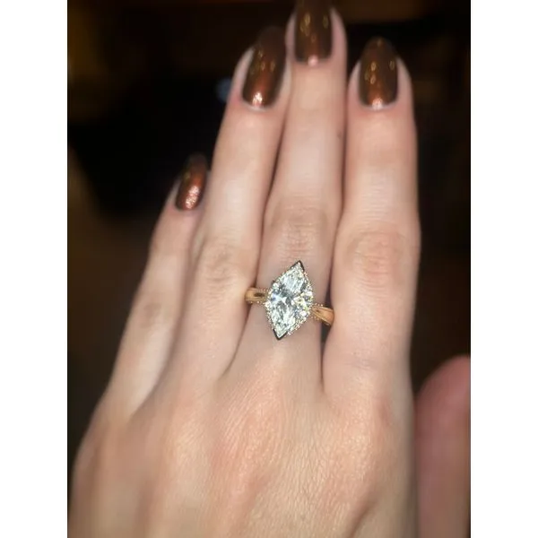 2.02ct Lab-Grown Diamond Marquis Engagement Ring in 14k Yellow Gold Image 3 Conti Jewelers Endwell, NY