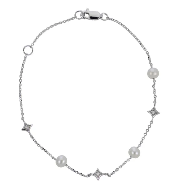 Sterling Silver Station Bracelet Conti Jewelers Endwell, NY
