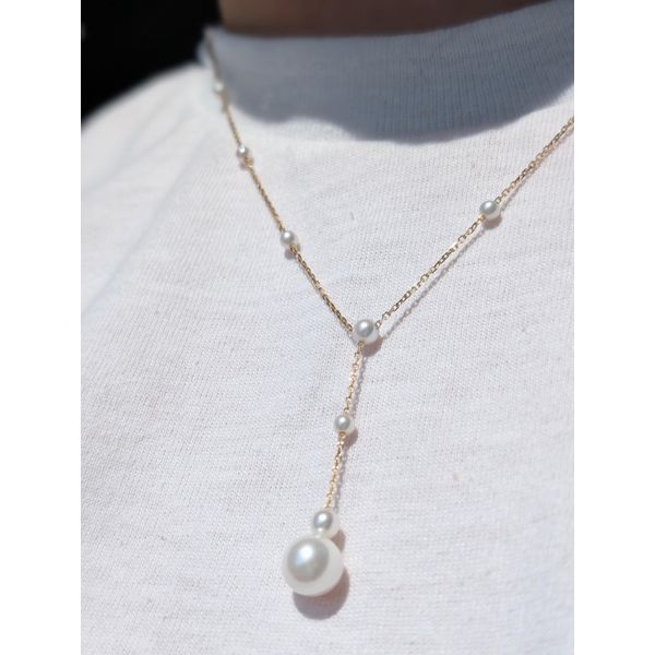 14K Yellow Gold Station Necklace Image 2 Conti Jewelers Endwell, NY