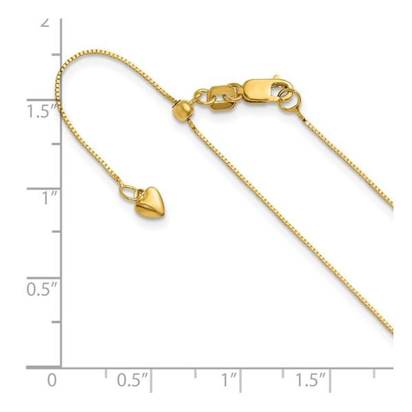 .55mm Baby Box Chain in 14k Yellow Gold, 22" Image 2 Conti Jewelers Endwell, NY