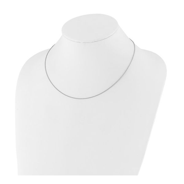 1.4mm Round Cable Chain in 14k White Gold, 16" + 2" Image 3 Conti Jewelers Endwell, NY