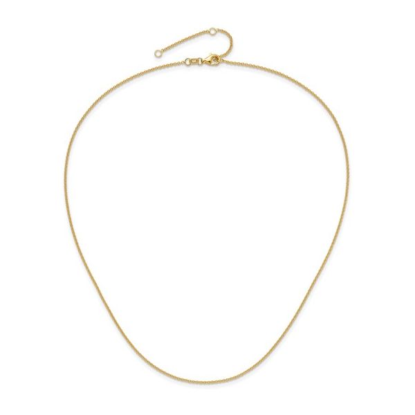 1.4mm Round Cable Chain in 14k Yellow Gold 16" + 2" Image 2 Conti Jewelers Endwell, NY