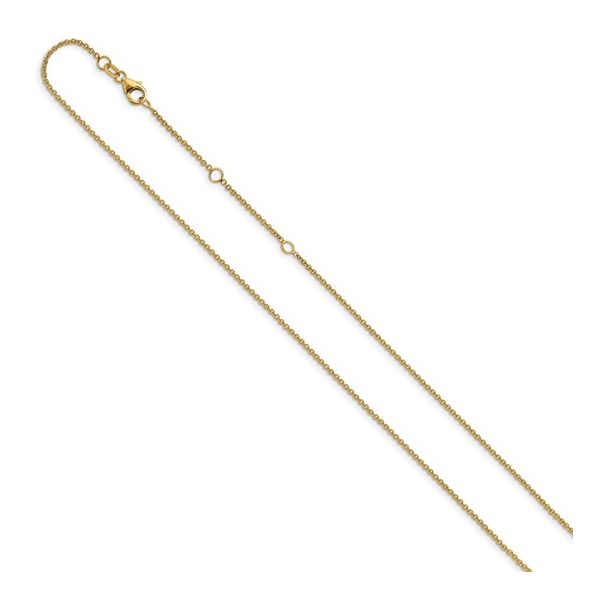 1.4mm Round Cable Chain in 14k Yellow Gold 16" + 2" Image 3 Conti Jewelers Endwell, NY