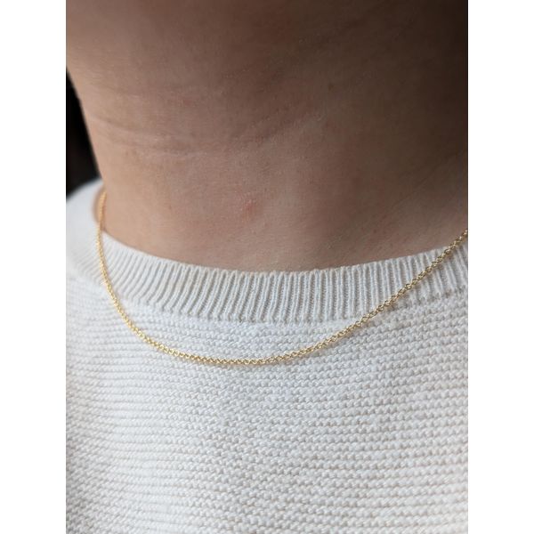 1.4mm Round Cable Chain in 14k Yellow Gold 16" + 2" Image 4 Conti Jewelers Endwell, NY