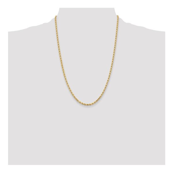 3.25mm Diamond-cut Rope Chain in 10k Yellow Gold, 24" Image 2 Conti Jewelers Endwell, NY