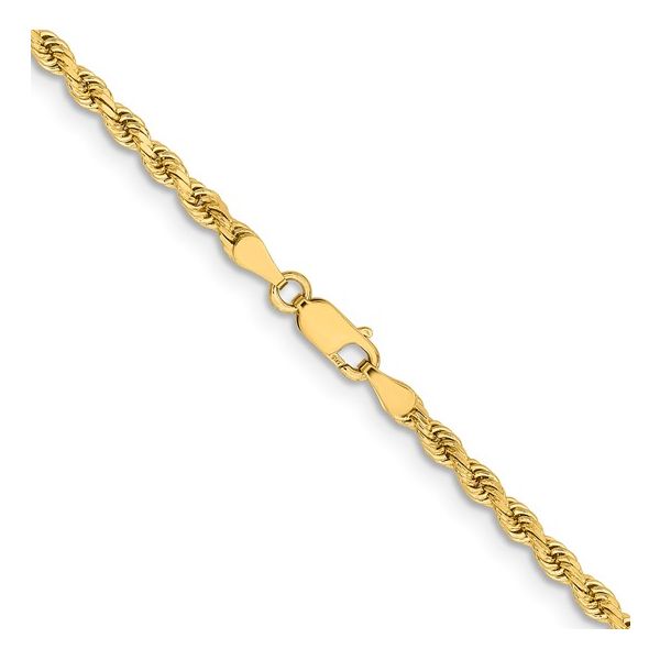 3.25mm Diamond-cut Rope Chain in 10k Yellow Gold, 24" Image 3 Conti Jewelers Endwell, NY