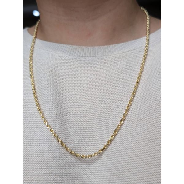 3.25mm Diamond-cut Rope Chain in 10k Yellow Gold, 24" Image 5 Conti Jewelers Endwell, NY