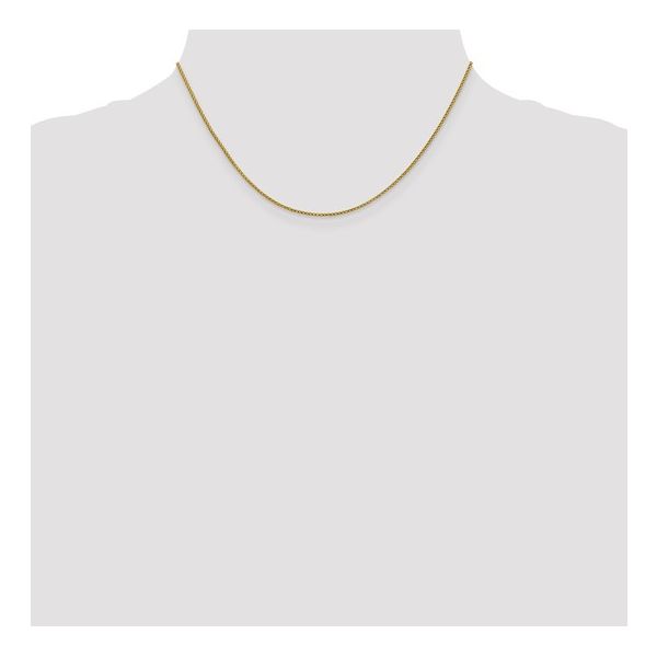 1mm Diamond-cut Open Franco Chain in 14k Yellow Gold, 16" Image 2 Conti Jewelers Endwell, NY