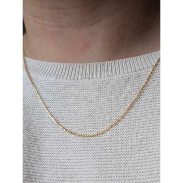 1mm Diamond- cut Open Franco Chain in 14k Yellow Gold, 20" Image 5 Conti Jewelers Endwell, NY