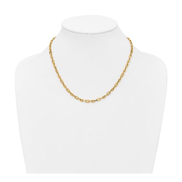 Fancy Link Necklace in 14k Yellow Gold Image 3 Conti Jewelers Endwell, NY