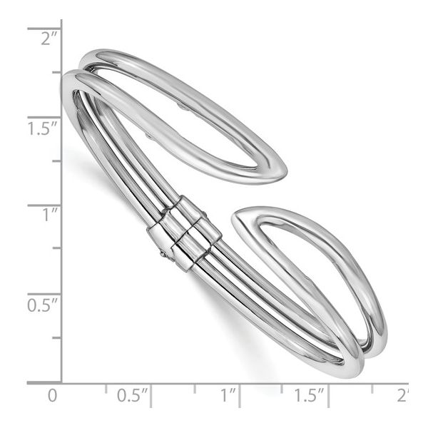 Hinged Bangle Bracelet in Sterling Silver Image 2 Conti Jewelers Endwell, NY