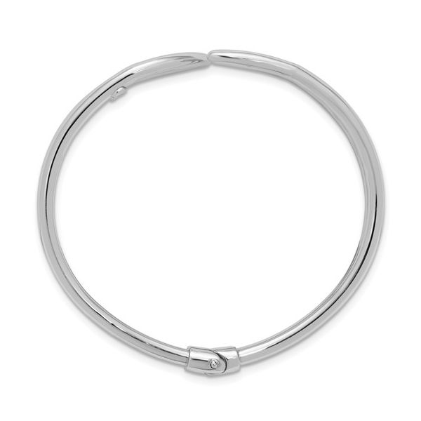 Hinged Bangle Bracelet in Sterling Silver Image 3 Conti Jewelers Endwell, NY