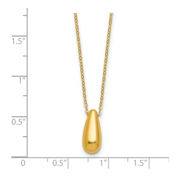 Teardrop Necklace in 14k Yellow Gold Image 2 Conti Jewelers Endwell, NY