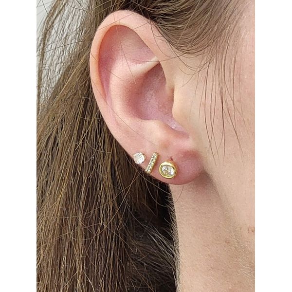 0.34 cttw. April Birthstone Earrings in Sterling Silver Yellow Gold Image 2 Conti Jewelers Endwell, NY