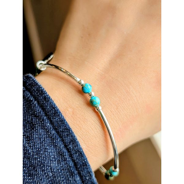 Blue Jasper Intentional Bracelet in Sterling Silver Image 2 Conti Jewelers Endwell, NY