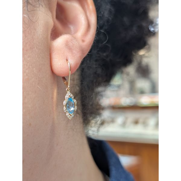 14K Yellow Gold Dangle Earrings Image 2 Conti Jewelers Endwell, NY
