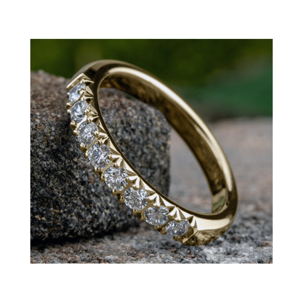 1/2 Ctw. Lab Grown Diamond Wedding Band in 14k Yellow Gold Image 2 Conti Jewelers Endwell, NY