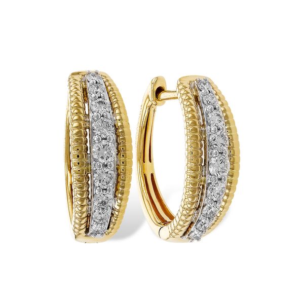 14K Yellow Gold Hoop Earrings Conti Jewelers Endwell, NY