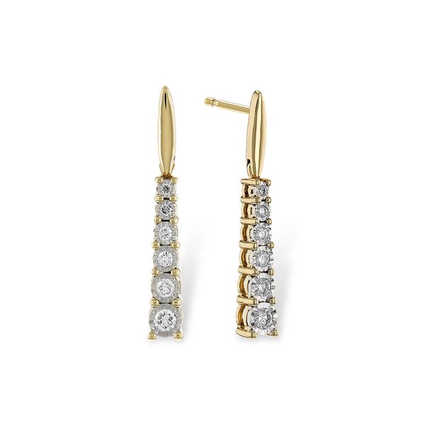14K Yellow Gold Drop Earrings Conti Jewelers Endwell, NY