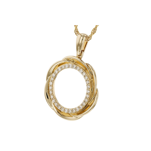 1/4 Ctw. Diamond Circle Necklace in 14k Yellow Gold Image 2 Conti Jewelers Endwell, NY