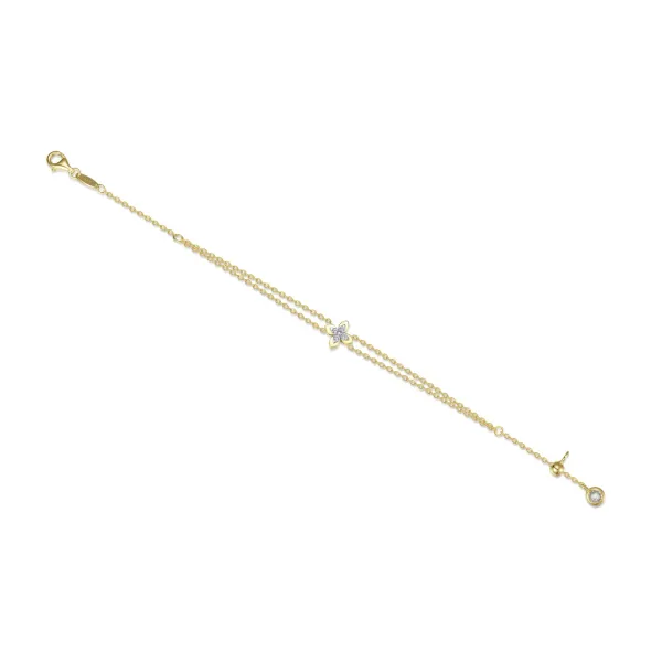 Magnolia Blossom Bracelet in Sterling Silver Yellow Gold Image 2 Conti Jewelers Endwell, NY