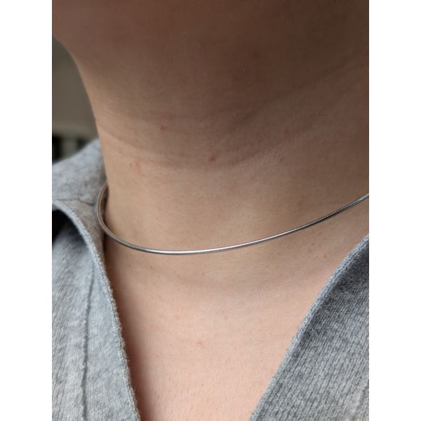 Omega Choker in Sterling Silver, 16" Image 2 Conti Jewelers Endwell, NY