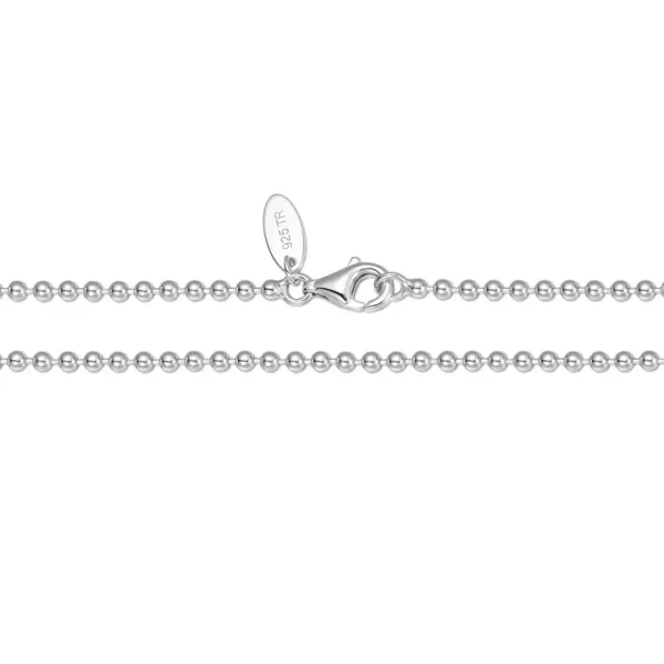 Mila Bead Chain in Sterling Silver, 18" Image 2 Conti Jewelers Endwell, NY