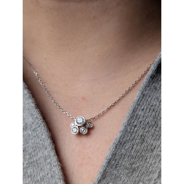 The Bubble Cluster Pendant Necklace in Sterling Silver Image 2 Conti Jewelers Endwell, NY