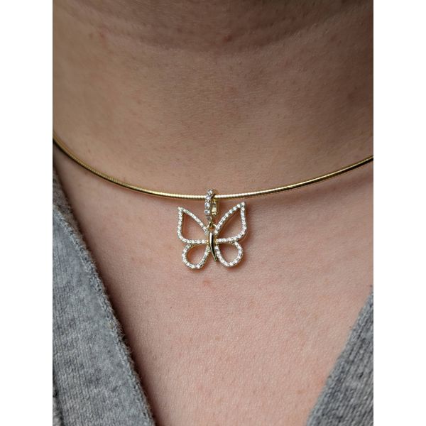 0.67 Ctw. Diamond Pave-set Butterfly Pendant Image 2 Conti Jewelers Endwell, NY