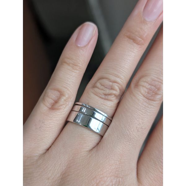 Trilogy Band Set in Sterling Silver Image 2 Conti Jewelers Endwell, NY