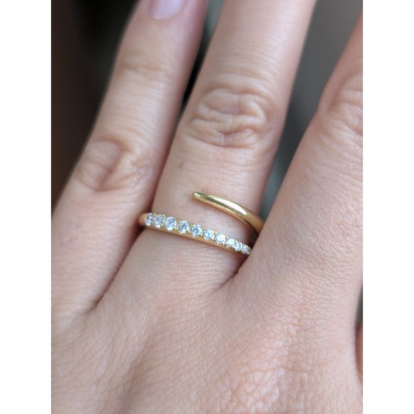 Modern Tapered Bypass Ring in Sterling Silver Image 2 Conti Jewelers Endwell, NY