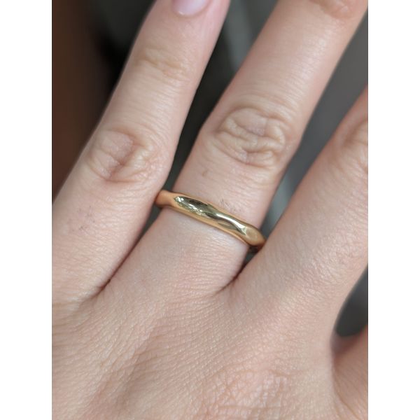 Molten Thin Band Ring in Sterling Silver Yellow Gold Image 3 Conti Jewelers Endwell, NY