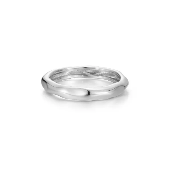 Molten Band Ring in Sterling Silver Image 2 Conti Jewelers Endwell, NY