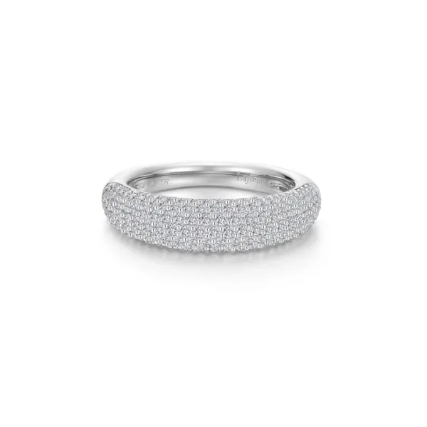 Pave Dome Ring in Sterling Silver Image 2 Conti Jewelers Endwell, NY