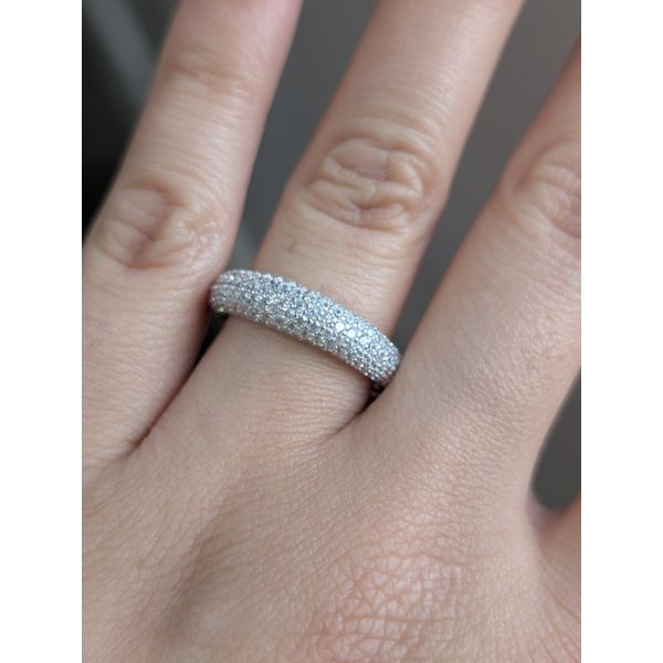 Pave Dome Ring in Sterling Silver Image 3 Conti Jewelers Endwell, NY