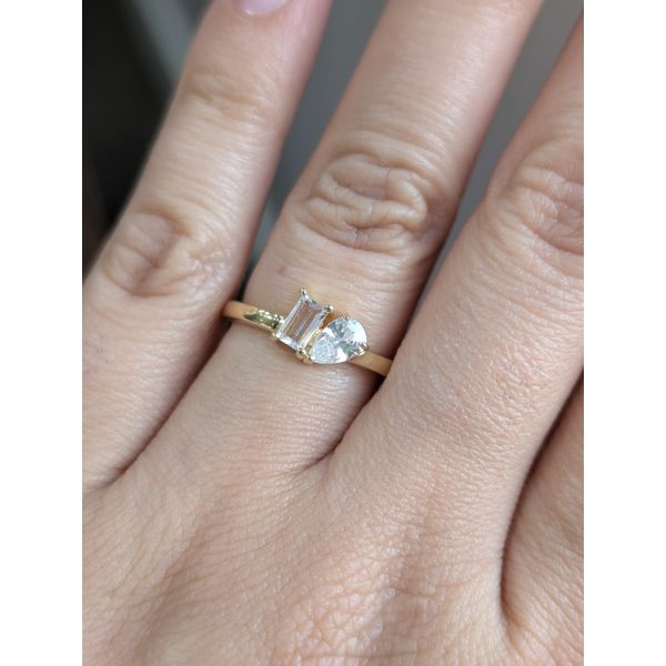 0.68 Ctw. Diamond Toi Et Moi Ring in Sterling Silver Yellow Gold Image 2 Conti Jewelers Endwell, NY