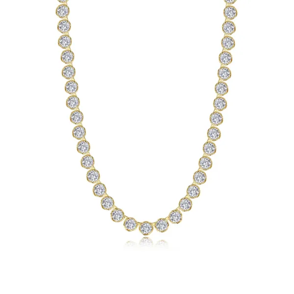 Blossom Cradle Line Necklace in Sterling Silver Yellow Gold Image 2 Conti Jewelers Endwell, NY