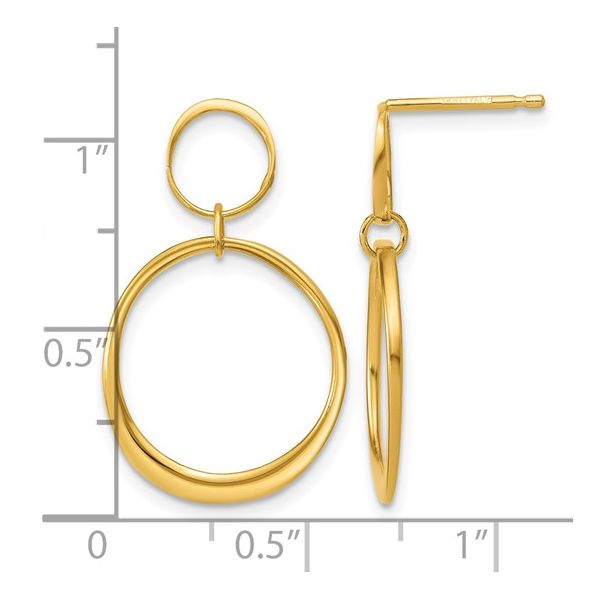 14K Yellow Gold Dangle Earrings Conti Jewelers Endwell, NY