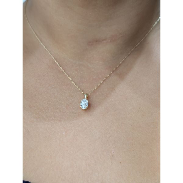 Diamond Scroll Pendant in 14k Yellow Gold Image 3 Conti Jewelers Endwell, NY