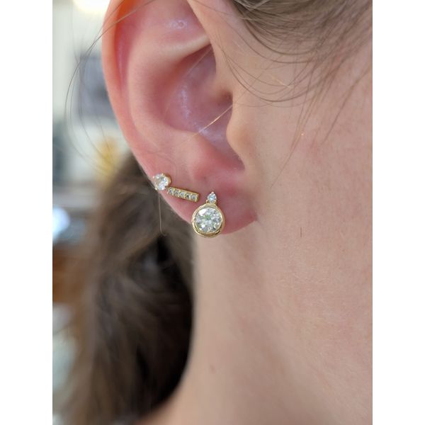 1 1/20th Ct. tw. Lab-Grown Diamond Stud Earrings in 10k Yellow Gold Image 2 Conti Jewelers Endwell, NY