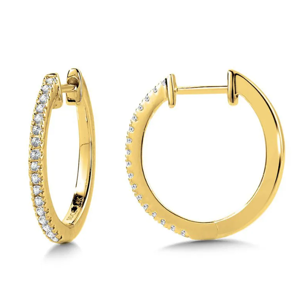 1/10th Ct. tw. Diamond Huggie Earrings in 14k Yellow Gold Conti Jewelers Endwell, NY