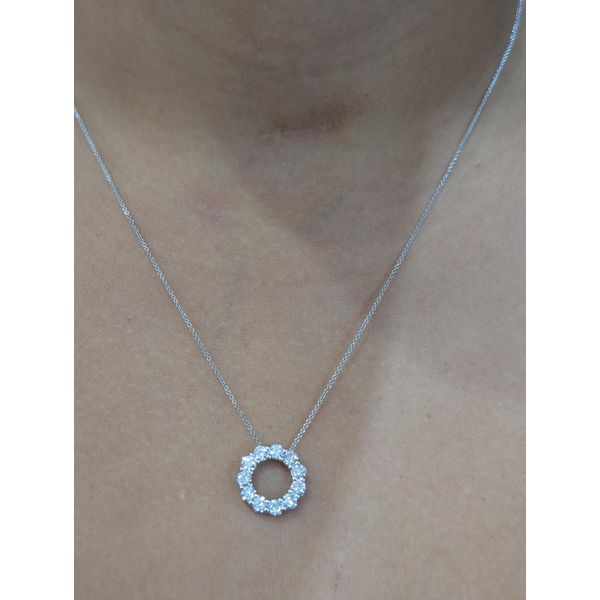 1.0 Ct. tw. Lab-Grown Diamond Circle Necklace in 14k White Gold Image 2 Conti Jewelers Endwell, NY