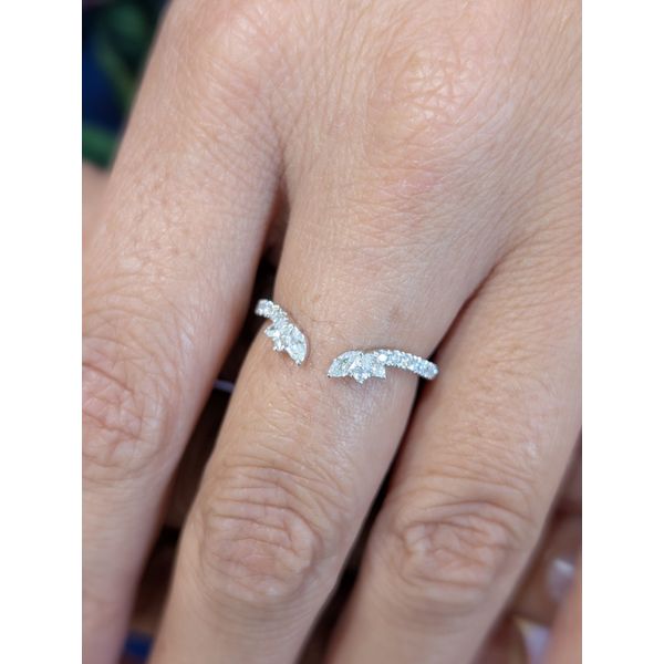 1/2 Ct. tw. Diamond Open Wedding Band in 14k White Gold Image 2 Conti Jewelers Endwell, NY
