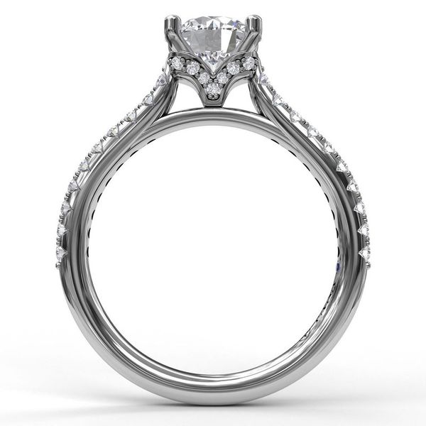 0.27 cttw. Diamond and 1.5 Ct. Cz Hidden Halo Ring in 14k White Gold Image 2 Conti Jewelers Endwell, NY