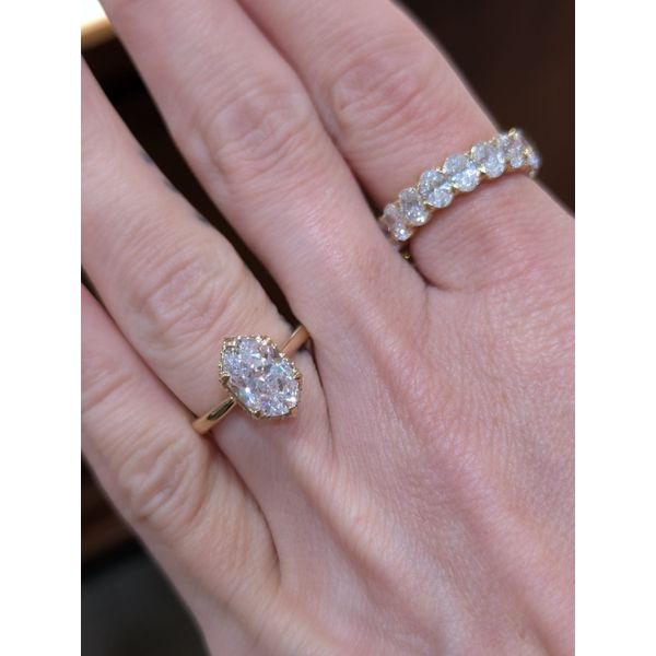 1/4 Ctw. Diamond Elongated Hexagon Engagement Ring Image 3 Conti Jewelers Endwell, NY