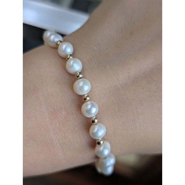 3 - 6mm Shine Bright Remix Bead Bracelet in Pearl & 14k Gold Fill Image 2 Conti Jewelers Endwell, NY