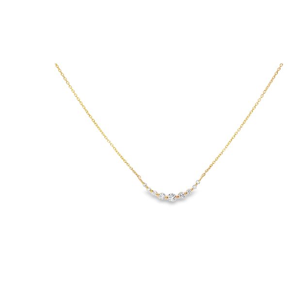 Diamond Mini Bar Necklace in 14k Yellow Gold Conti Jewelers Endwell, NY