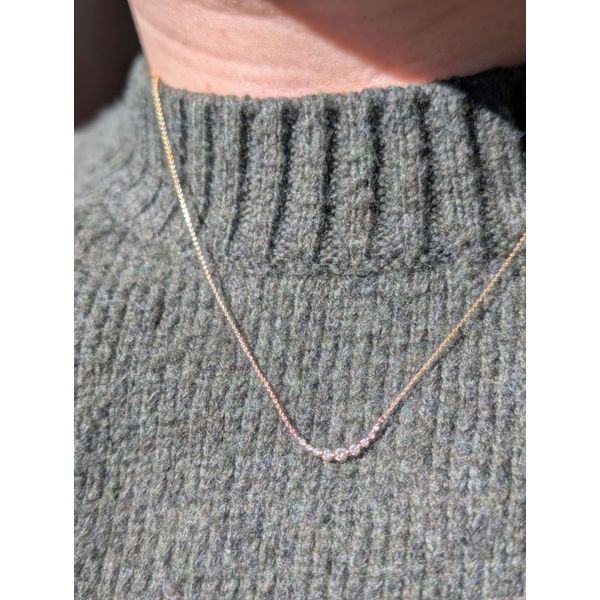 Diamond Mini Bar Necklace in 14k Yellow Gold Image 2 Conti Jewelers Endwell, NY