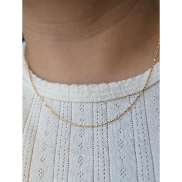 Diamond Cut Open Franco Chain Necklace in 14k Yellow Gold, 18" Image 2 Conti Jewelers Endwell, NY